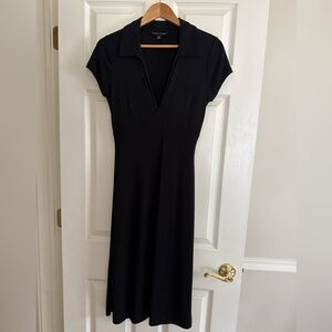 Banana Republic 90s Vintage Black Collared Dress – Size M